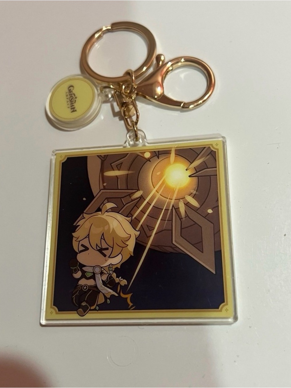 2023 Genshin Impact Art Exhibition Aether Chibi Acrylic Keychain